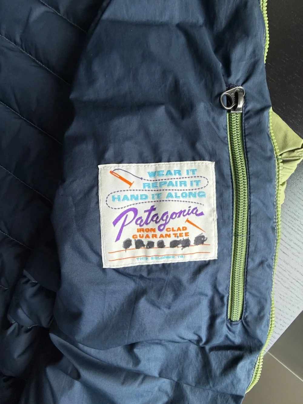 Patagonia Kids XXL 16-18 Down Sweater Jacket Green Puffer Youth Unisex